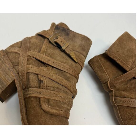 Free People Mason Distressed Suede Buckle Boots Sz. 39 (US 8.5) - Picture 10 of 10